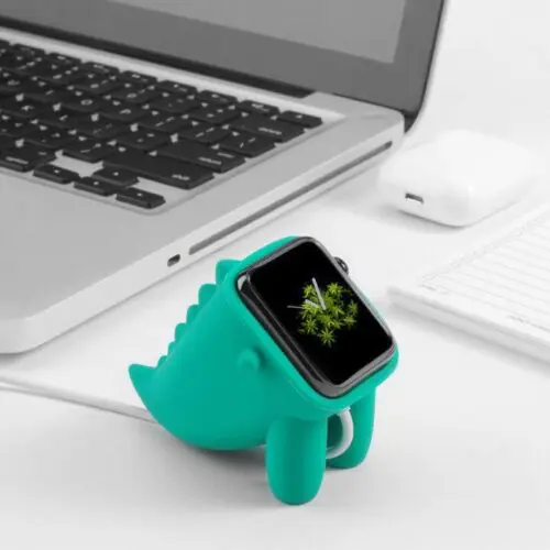 Little Dino Watch Stand Stylish Wireless Charging Dock in White, Pink, Green