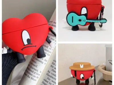 Bad B Silicone Heart Earphone Protective Case Suitable for General and Generation 1, 2, Pro2 & 3