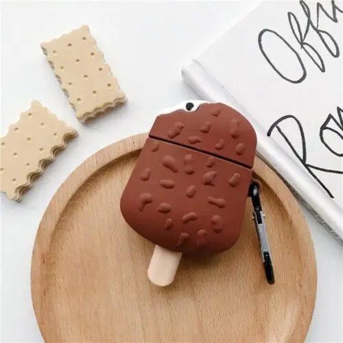 Adorable Ice Cream Earphone Case – Silicone Anti-Fall Cover for AirPods 1/2