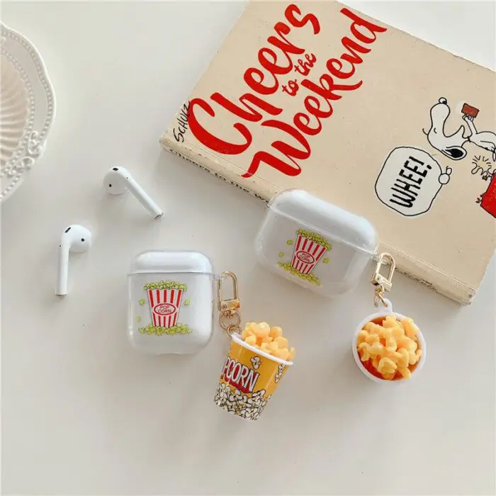 Creative Popcorn Bag Silicone Wireless Earphone Protective Case Suitable for General and Generation 1, 2 & Pro