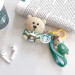 Silicone Bear Drinking Starbucks Earphone Protective Case Suitable for General, Generation 1, 2 & 3