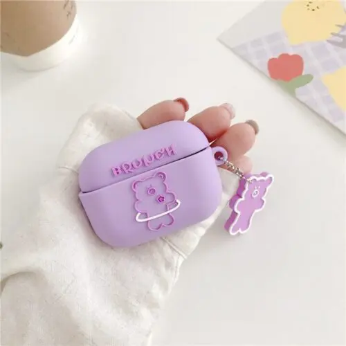 Cartoon Bear Earphone Case Protector Suitable for Generation 1,2 & 3