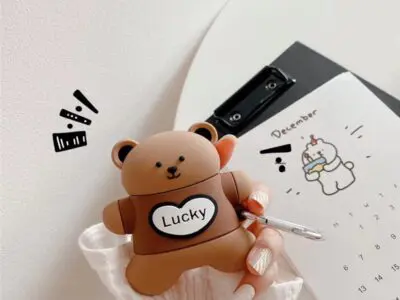 Cartoon Bear Earphone Case Protector Suitable for Generation 1,2 & 3