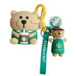 Silicone Bear Drinking Starbucks Earphone Protective Case Suitable for General, Generation 1, 2 & 3