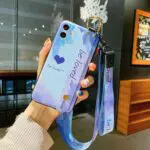 Adorable Phone Case with Wristband in Watercolor, Elegant Phone Cases