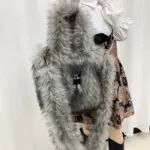 Luxury Fluff Designer The Tote Bags resale for Women, Furry Leather Purse for Women