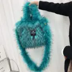 Luxury Fluff Designer The Tote Bags resale for Women, Furry Leather Purse for Women