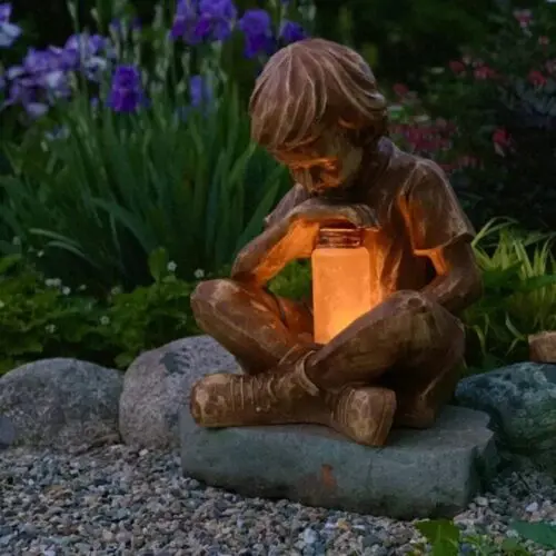 Garden Decoration Statue – Hand-Painted Resin Cartoon Ornament for Yard or Home