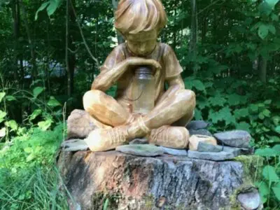 Garden Decoration Statue – Hand-Painted Resin Cartoon Ornament for Yard or Home