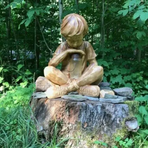Garden Decoration Statue – Hand-Painted Resin Cartoon Ornament for Yard or Home