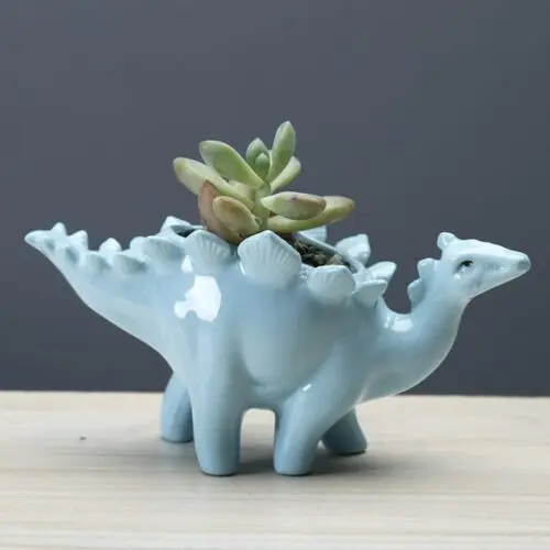 Dinosaur Succulent Flower Pot – Handmade Ceramic Desktop Planter