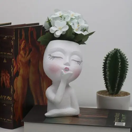 Doll Resin Flower Pot – Charming Decorative Planter for Indoor and Outdoor Use