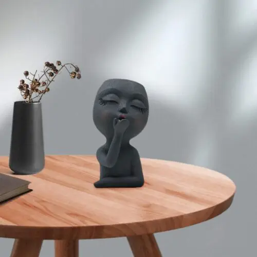 Doll Resin Flower Pot – Charming Decorative Planter for Indoor and Outdoor Use