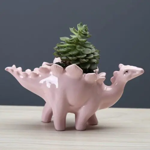 Dinosaur Succulent Flower Pot – Handmade Ceramic Desktop Planter