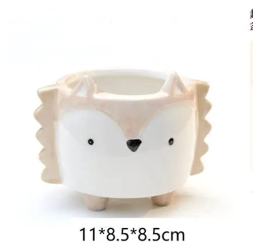 Cute Gardening Ceramic Flower Pot – Perfect for Succulents, Cacti, and Air Plants