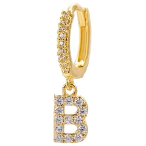Alphabet Initial Letter Earrings: Personalized Gold-Plated Adornments for Women
