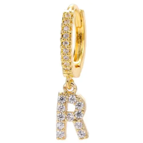 Alphabet Initial Letter Earrings: Personalized Gold-Plated Adornments for Women