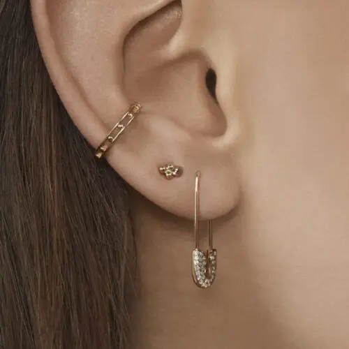 Unique Pin Rhinestone Earrings: Sparkling Alloy Rhinestone Stud Earrings