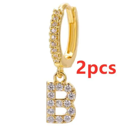 Alphabet Initial Letter Earrings: Personalized Gold-Plated Adornments for Women
