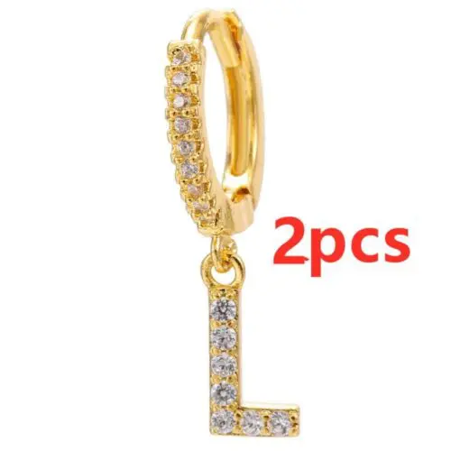 Alphabet Initial Letter Earrings: Personalized Gold-Plated Adornments for Women
