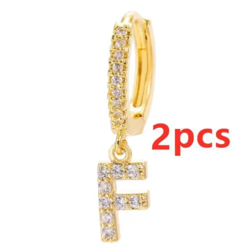 Alphabet Initial Letter Earrings: Personalized Gold-Plated Adornments for Women