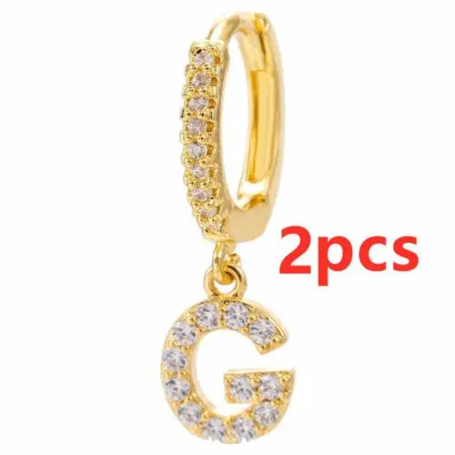 Alphabet Initial Letter Earrings: Personalized Gold-Plated Adornments for Women