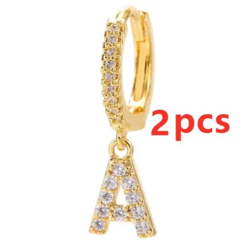 Alphabet Initial Letter Earrings: Personalized Gold-Plated Adornments for Women