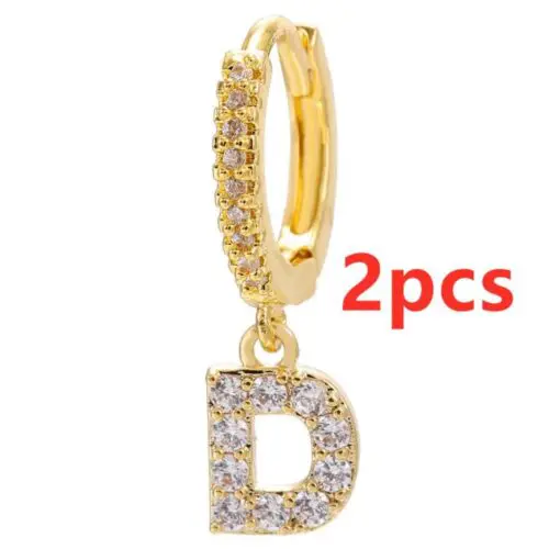 Alphabet Initial Letter Earrings: Personalized Gold-Plated Adornments for Women