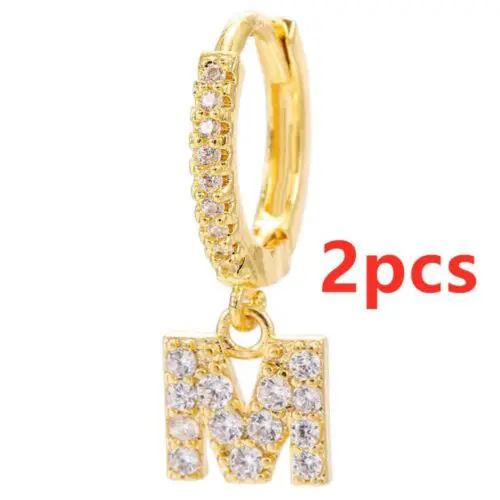 Alphabet Initial Letter Earrings: Personalized Gold-Plated Adornments for Women