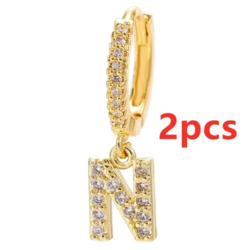 Alphabet Initial Letter Earrings: Personalized Gold-Plated Adornments for Women