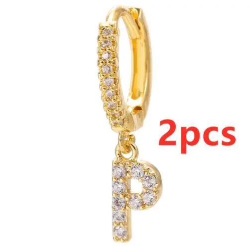 Alphabet Initial Letter Earrings: Personalized Gold-Plated Adornments for Women