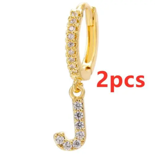 Alphabet Initial Letter Earrings: Personalized Gold-Plated Adornments for Women