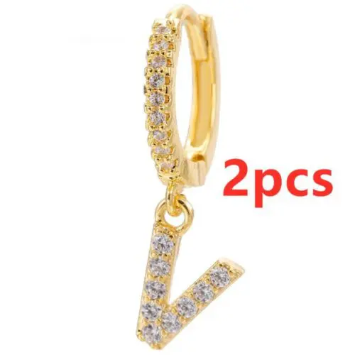 Alphabet Initial Letter Earrings: Personalized Gold-Plated Adornments for Women
