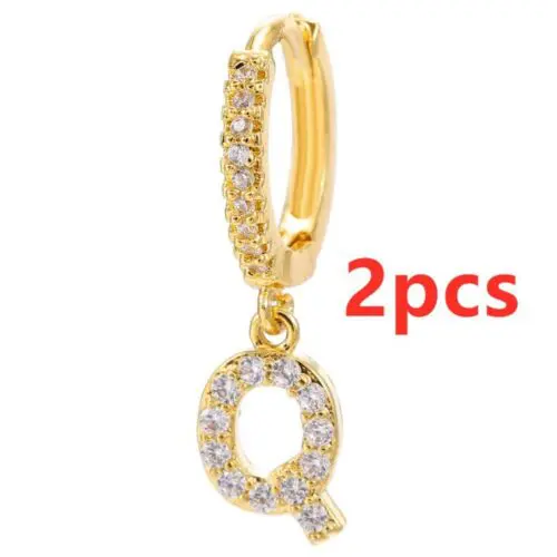 Alphabet Initial Letter Earrings: Personalized Gold-Plated Adornments for Women