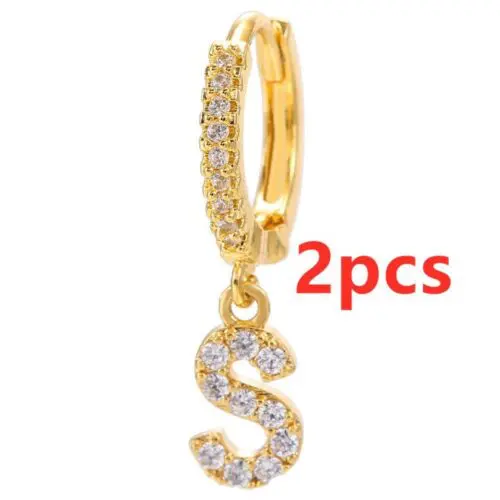 Alphabet Initial Letter Earrings: Personalized Gold-Plated Adornments for Women