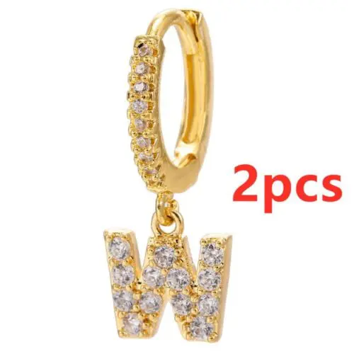 Alphabet Initial Letter Earrings: Personalized Gold-Plated Adornments for Women