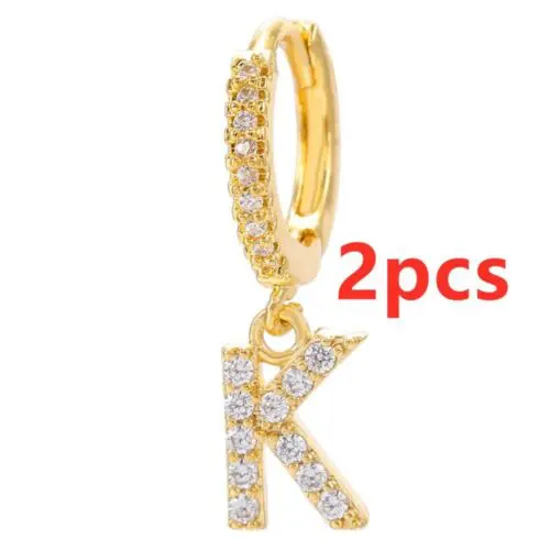 Alphabet Initial Letter Earrings: Personalized Gold-Plated Adornments for Women