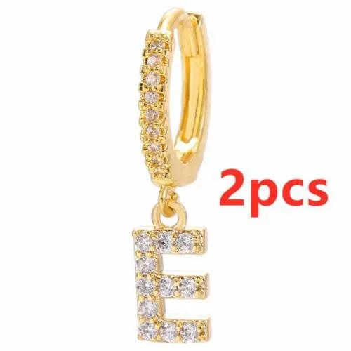 Alphabet Initial Letter Earrings: Personalized Gold-Plated Adornments for Women