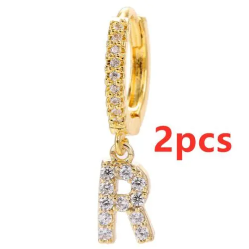 Alphabet Initial Letter Earrings: Personalized Gold-Plated Adornments for Women