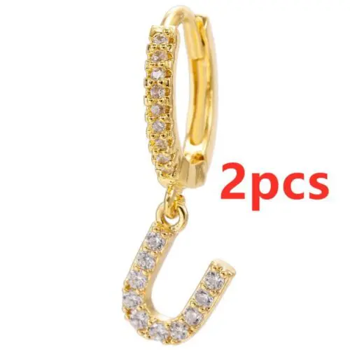Alphabet Initial Letter Earrings: Personalized Gold-Plated Adornments for Women