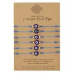 Evil Eye 6-Pack of Blue Eye Braided Adjustable Bracelets