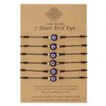 Evil Eye 6-Pack of Blue Eye Braided Adjustable Bracelets