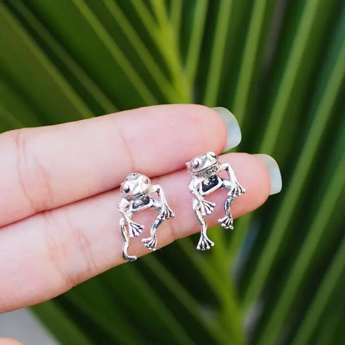 Playful Froggy Delights: Women's and Girls' Stud Earrings