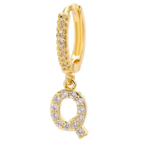 Alphabet Initial Letter Earrings: Personalized Gold-Plated Adornments for Women