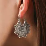 Bohemian Blossom Vintage Openwork Floral Earrings with Ethnic Flair