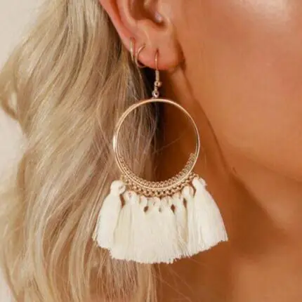 Statement Circle Cascade Earrings