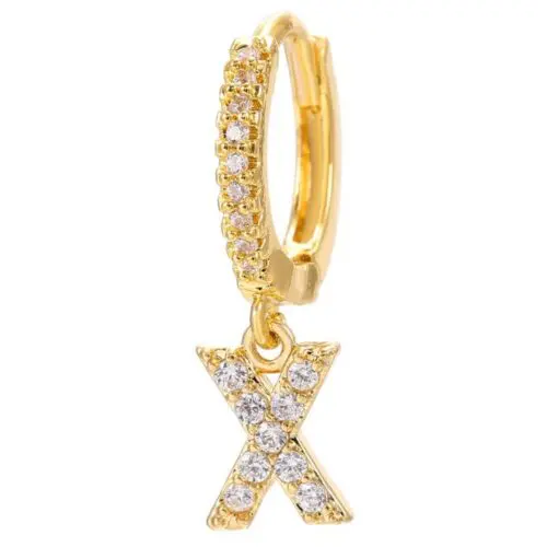 Alphabet Initial Letter Earrings: Personalized Gold-Plated Adornments for Women