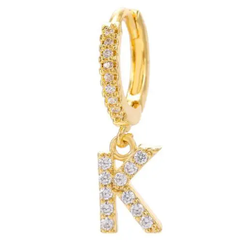 Alphabet Initial Letter Earrings: Personalized Gold-Plated Adornments for Women