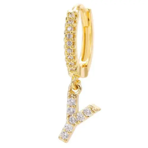 Alphabet Initial Letter Earrings: Personalized Gold-Plated Adornments for Women