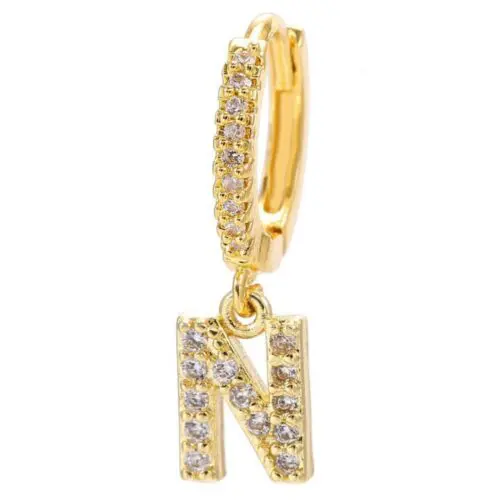 Alphabet Initial Letter Earrings: Personalized Gold-Plated Adornments for Women